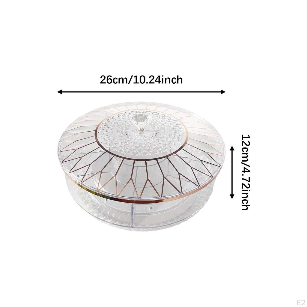 Serving Tray Clear Dustproof Reusable Portable Dried Fruit Plate Snack Box for Home Living Room