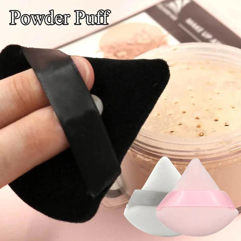 Puff Triangle For Powder Compact Face Powder Puff Sponge Reusable Velvet Make Up Sponges Blender Daily Make-Up Tool For Women
