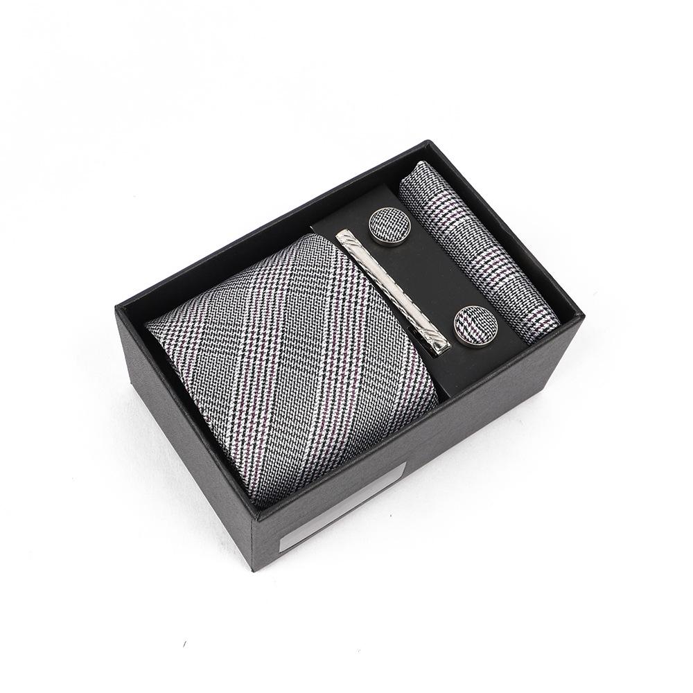 Luxury Men's Tie Gift Box with High-End Jacquard Embroidery