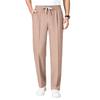 Men’s Straight Leg Casual Pants with Elastic Waistband and Pockets Drawstring Waist Lightweight Athletic Trousers for Everyday Wear