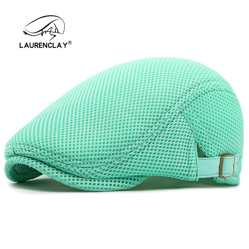 Boina de Malla Fina de Verano: Gorra de Visera de Pato Transpirable para Hombre y Mujer - Boina Retro de Estilo Coreano para el Sol