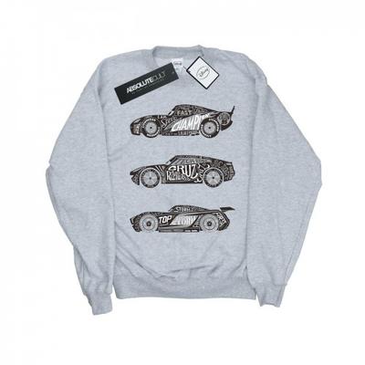 Girls Cars Text Racers Sweatshirt