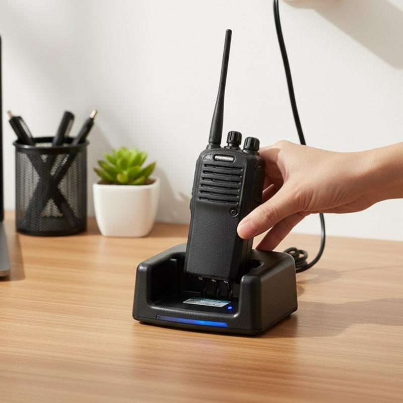 Portable ABS Construction Two Way Radio Chargers 2 Pin Power Adapter Overcharge Protections Travel Friendly