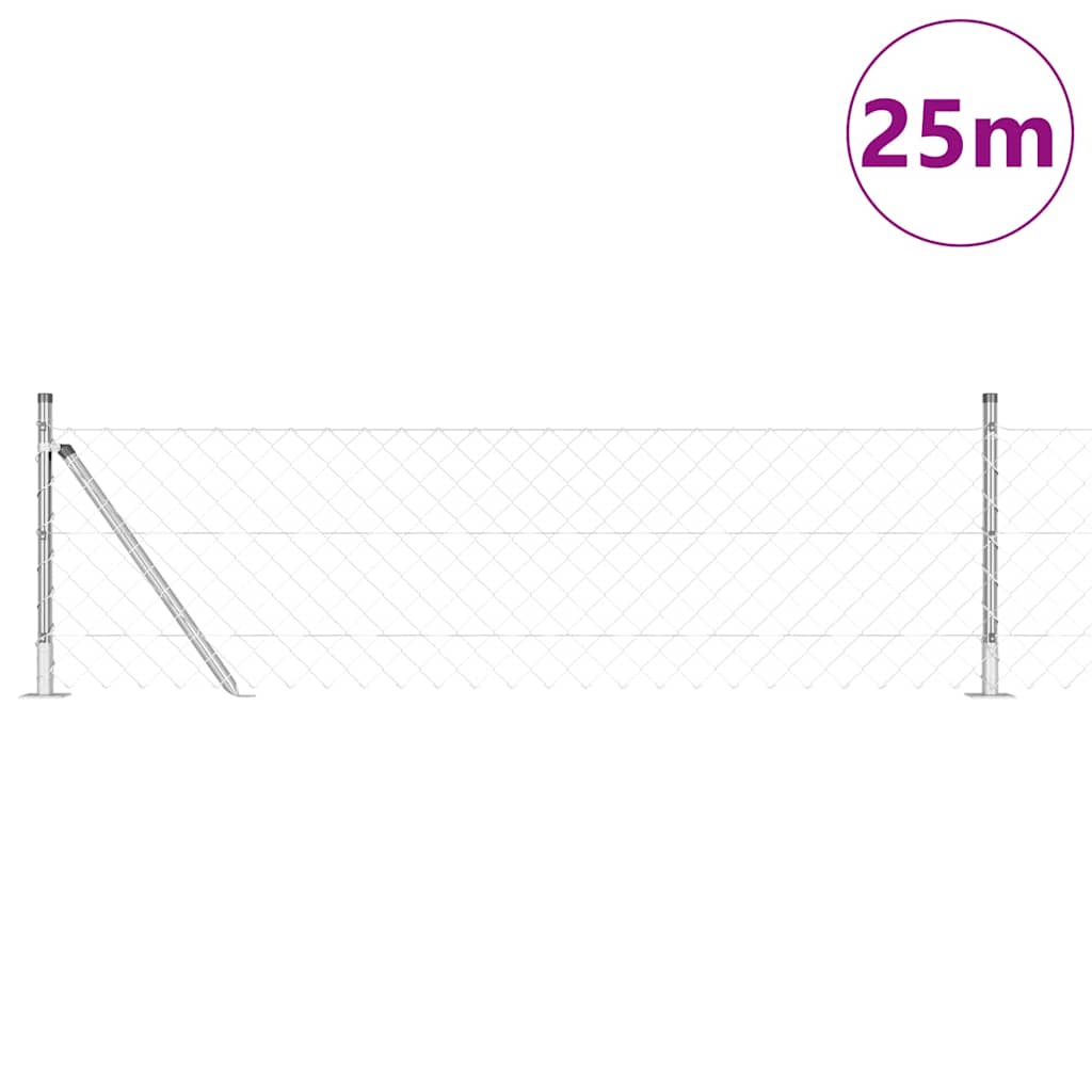 Welded Wire Fence with Concrete Foundation 25 x 0.4 m (W x H)