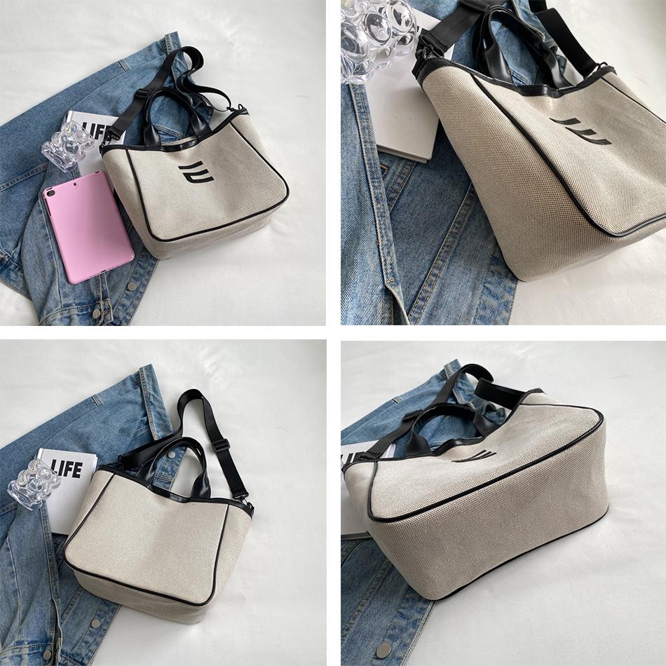 Высококачественная тканевая повседневная сумка-тоут большой емкости — фото 5