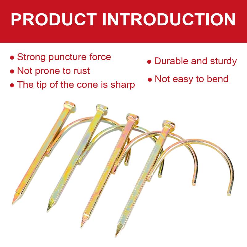 VKKM - 60-Piece Pipe Hook Nail Set - Suitable for PVC Pipes/Metal Pipes, Sturdy and Rust-Proof
