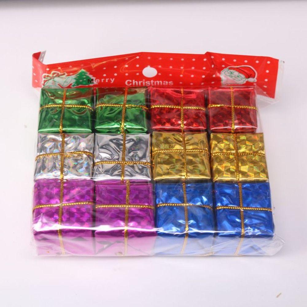 12 Buc Pungă Cadou de Crăciun Pandantiv de Crăciun Bule Colorate Decorațiuni pentru Casă