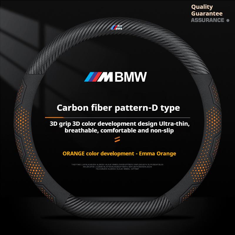 Car NEW Carbon Fiber Suede Steering Wheel Cover For BMW M X1 X3 X4 X5 X6 X7 M3 M4 M5 E46 E39 E60 E90 E91 E36 E87 F10 F20 F30