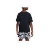 Nike Logo Pattern Training Short Sleeve Printed Shoulder T-Shirt Kids Tops Black DX5386-010