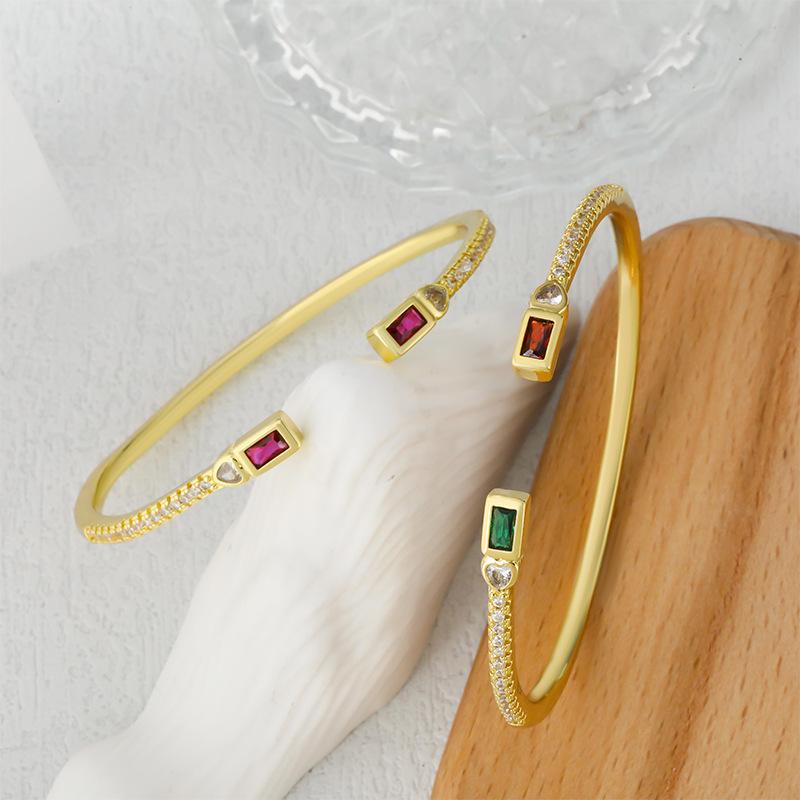 Open Bracelet Trend Ins Yellow Zircon Bracelet Temperament Korean Style Simple Banquet Hand Jewelry Gift