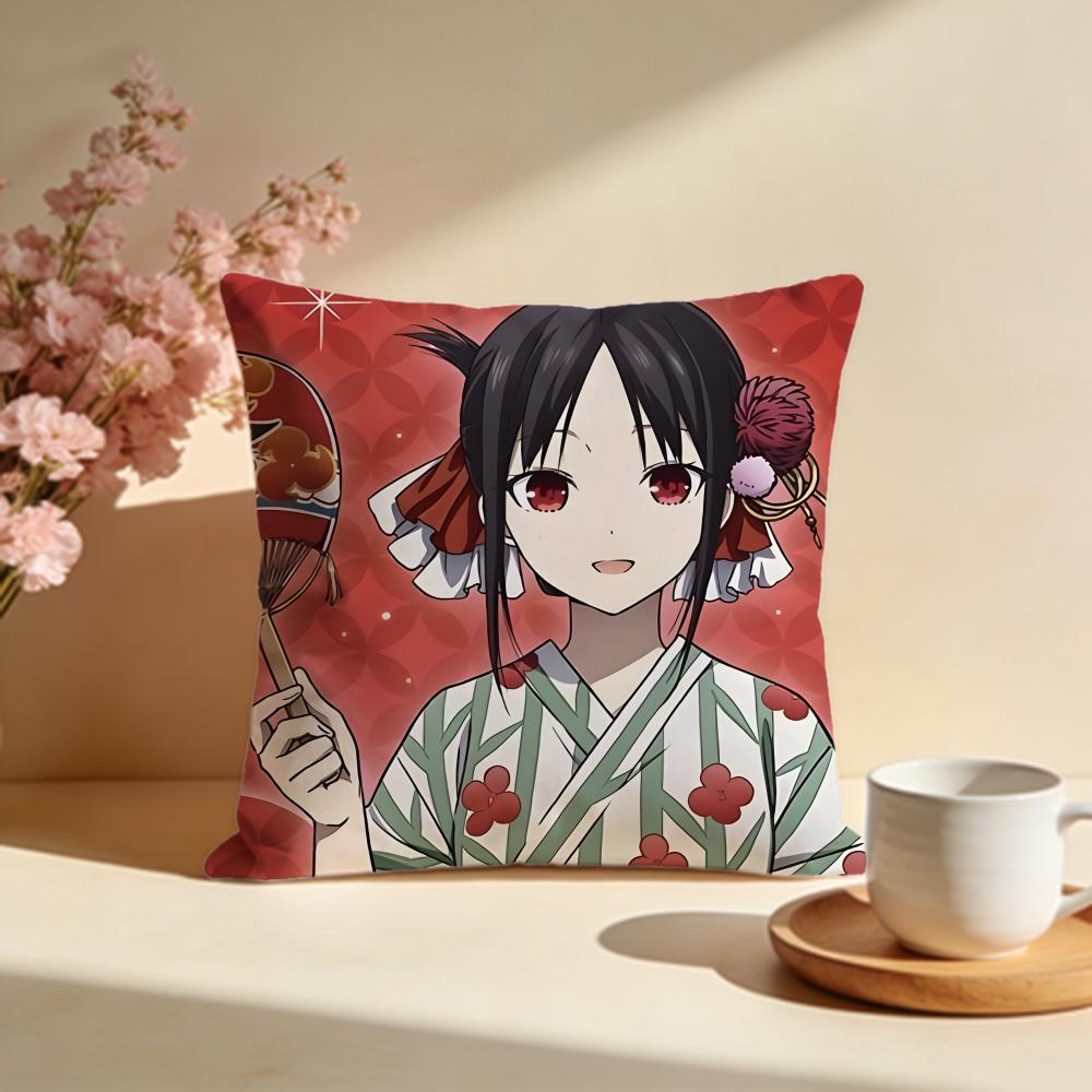 Stylish KKaguyasama Love Is Warable Cushion Cover Stylish Washable Pillow Cover Ideal for Couch Bedroom Car Decoration