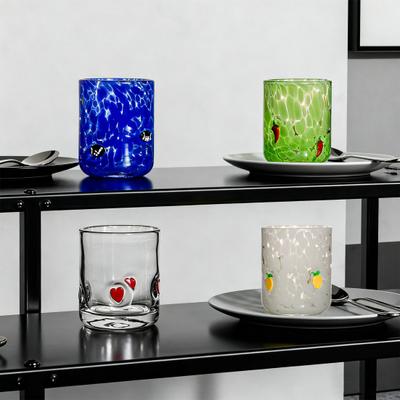 Christmas Icon Glass Holiday Themed Stemless Drinking Glasses Unique Texture Design Glassware Christmas Thanksgiving Party Decor