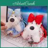 Cute Bow Dress West Highland Dog Plush Kid Toy Pendant For Backpack Decor And Gifts