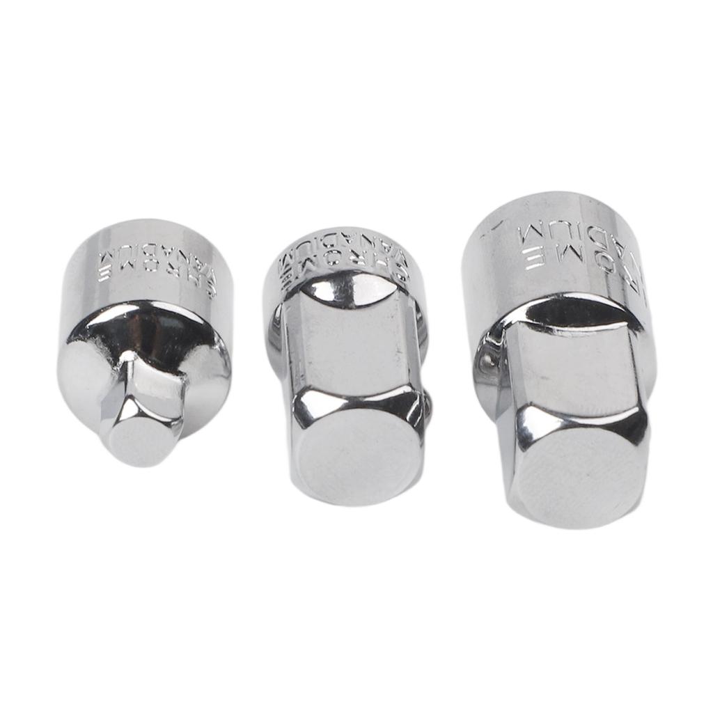 Socket Adapter Wrench Set 3PCS Female to Male Drive Converter with Built in Spring Loaded Detent Balls for Secure Socket Fit