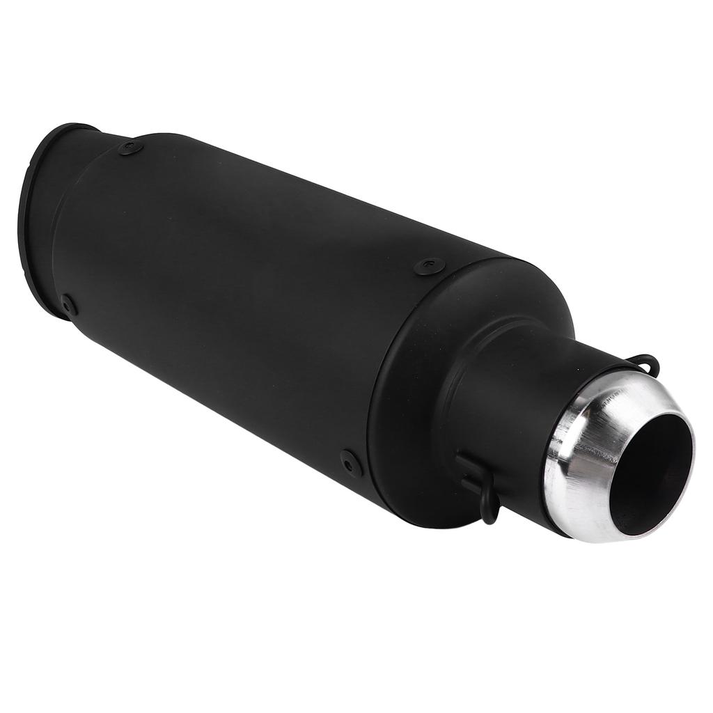 Motorcycle Exhaust Pipe 51mm Diameter Universal Slant Angle Noise Reduction Motorbike Exhaust Pipe Black