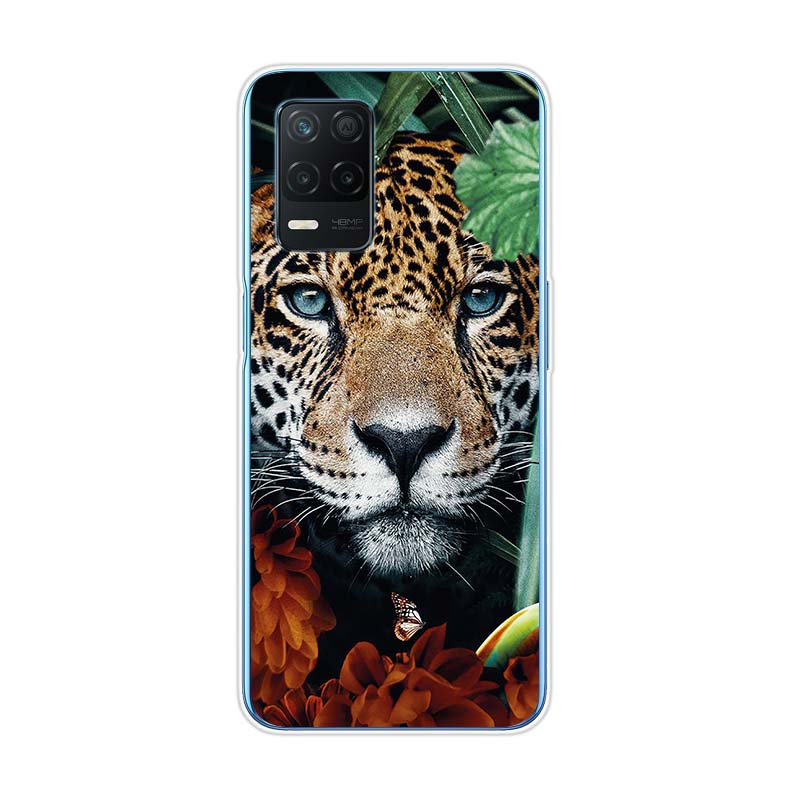 Flower Animal Tiger For Realme 8 8i V3 V5 GT Neo Flash Edition Explorer Master Neo2 Narzo 30 50i 50A C21Y Phone Case
