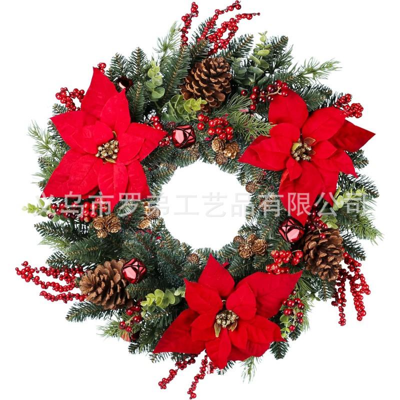Christmas Wreath Door Hanging Decor Home Mall Window Party Festive Simulation Ornament