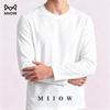 MiiOW Men's Cotton Long-Sleeve Crew Neck Tee