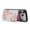 For iPhone 17 Pro Case Flower Leather TPU RFID Blocking Phone Cover Card Slots