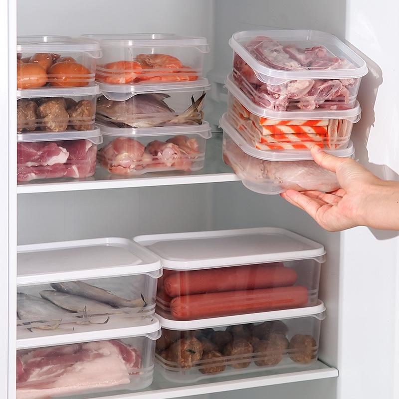Microwaveable Food Storage Box: Fresh-Keeping Vegetable, Frozen Meat, Fruit Compartment & Freezer Layer Container