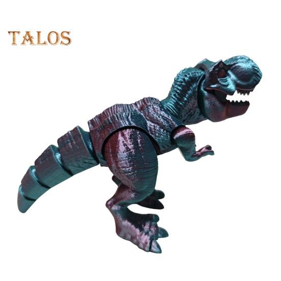 Estatueta de dinossauro impressa em 3D Articulações móveis Figura de tiranossauro Modelo de dinossauro articulado Brinquedo Decoração de mesa para casa, escritório, estante