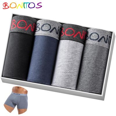 4 Stück neue Herren-Schlüpfer-Packung, Baumwollunterwäsche für Männer, Boxershorts, sexy Unterhosen für Männer