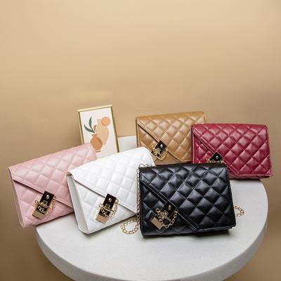 Flap Crossbody Bags Small Square Women Shoulder Bag Plaid Pu Leather Designer Handbags Chain Lady Women's Bag