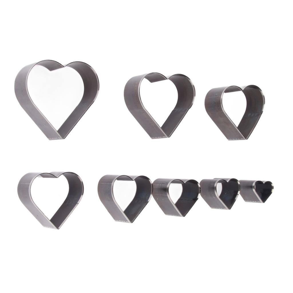 8 stücke Leder Stanzen Hohl Stanzwerkzeug High Carbon Stahl Herzförmige Schneideform Stanzen