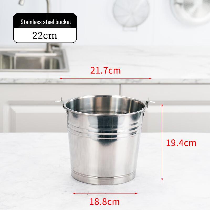 Stainless Steel Water Storage Bucket with Handle