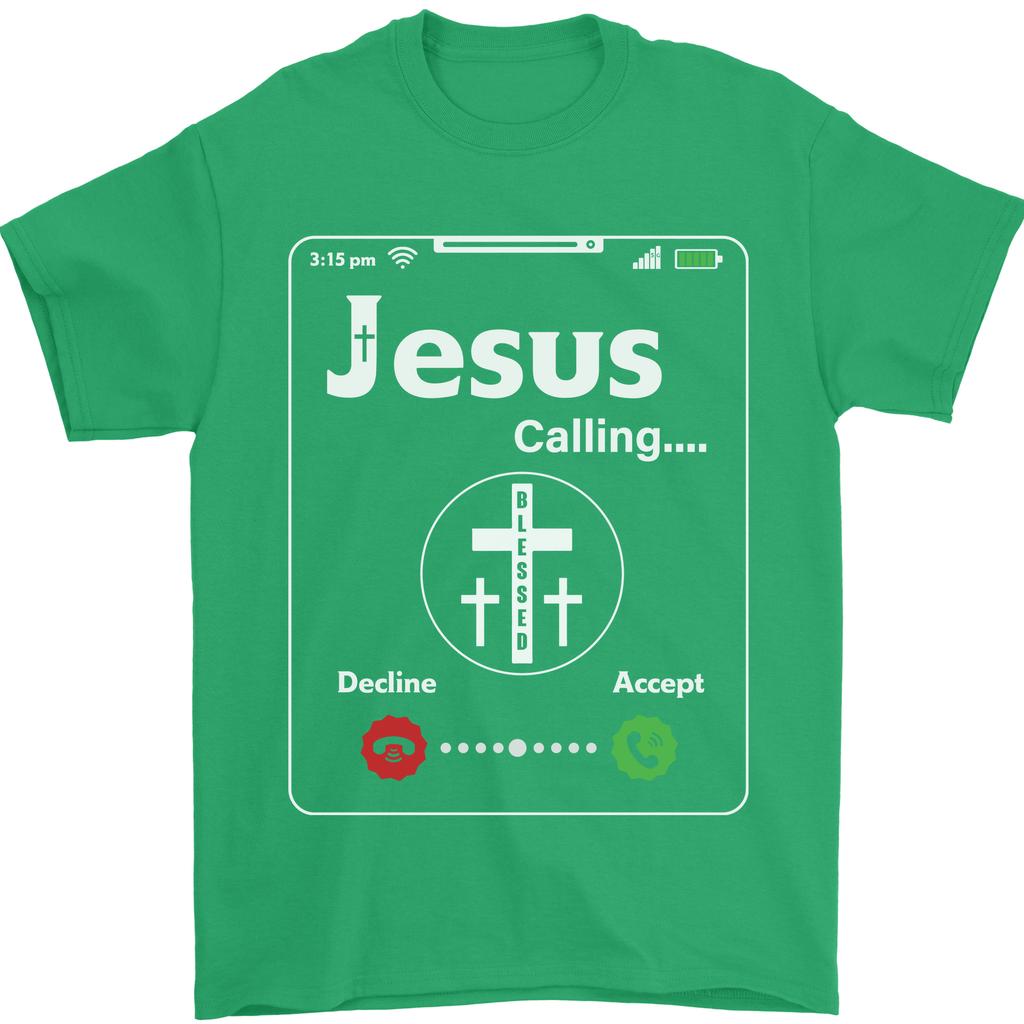 Jesus Is Calling Christian Christianity Unisexs TShirt 100 Cotton