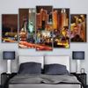 5 Stück Leinwand gedruckt Las Vegas City Nightscape Gemälde Poster Malerei Bilder Home Decor für Wohnzimmer Wand Kunst Dekor kein Rahmen