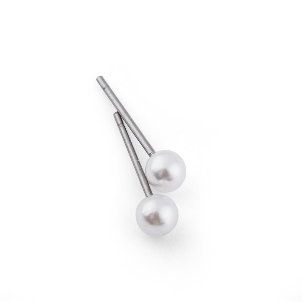4mm 5mm 6mm 8mm 10mm 12mm Pearl Earrings Elegant Ear Stud Round Ball Earrings  Wedding Engagement