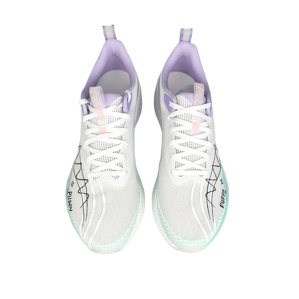 Li Ning Red Hare 7 Pro Cushioning Slip Resistant Breathable Lightweight Low top Running Shoes Men's White Purple ARPU001-7(Team373-)
