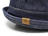 Custom large sizes DENIM PORK PIE 2WAY Navy denim [Reuben] design, available, HAT, XL,