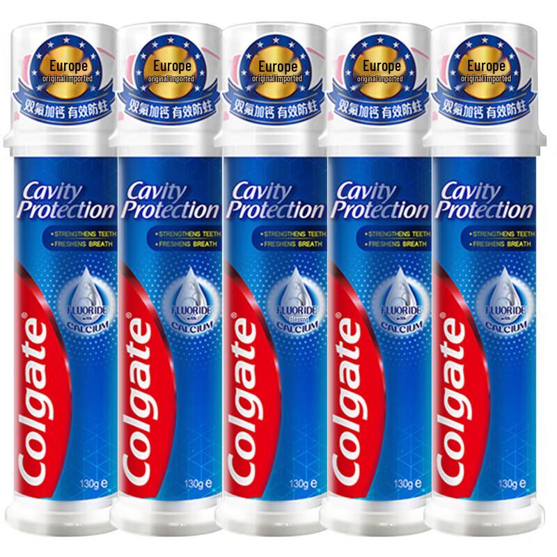 Colgate European Anti-Cavity Pump Toothpaste, 5-Pack