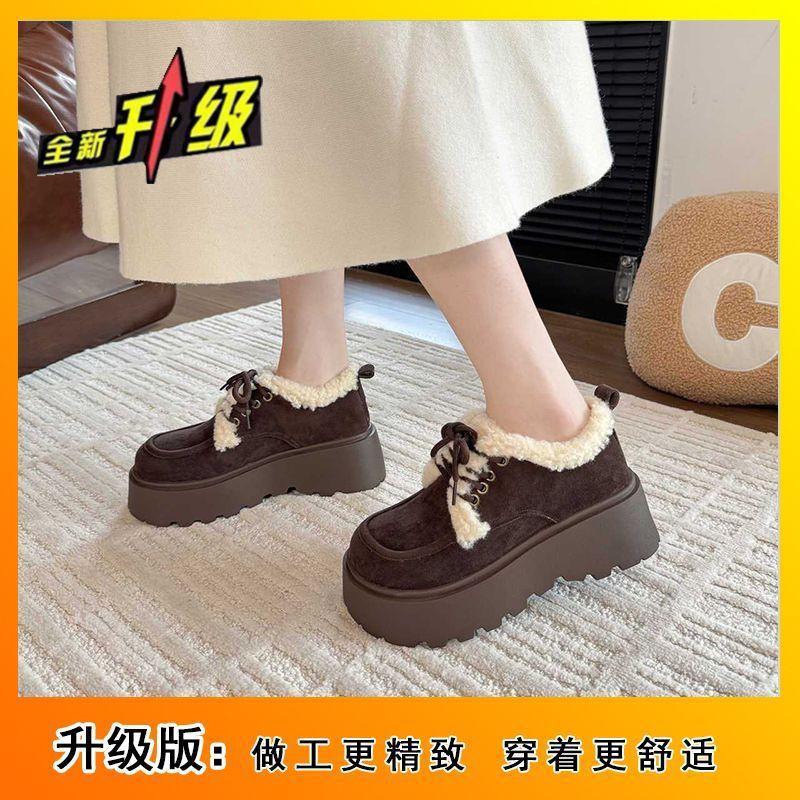 

Snow boots cotton shoes platform muffin heightening Birkenstocks children velvet warm winter new 40