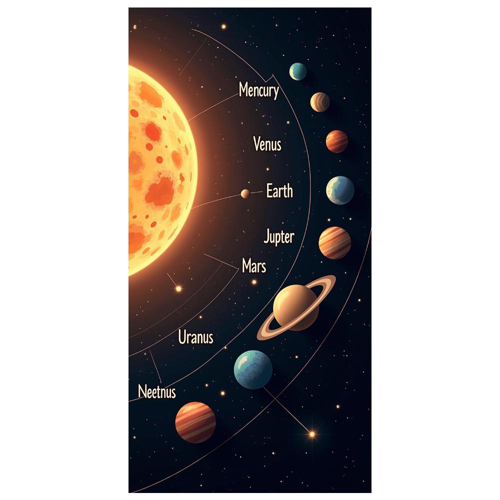 Decorațiuni Clasă Steag Planete Decor Educațional Fundal Spațial Imprimat Pentru Clasă Școală Educațională