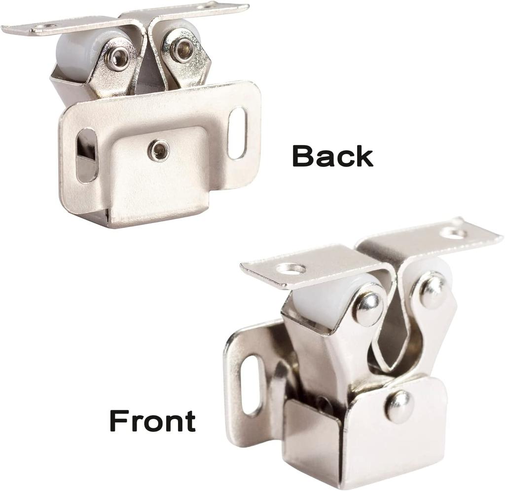 Xiaomi 24pcs Antique Copper Furniture Door Stopper, Cabinet Roller Latch Twin Double Catch with Striker, Includes Free Screws