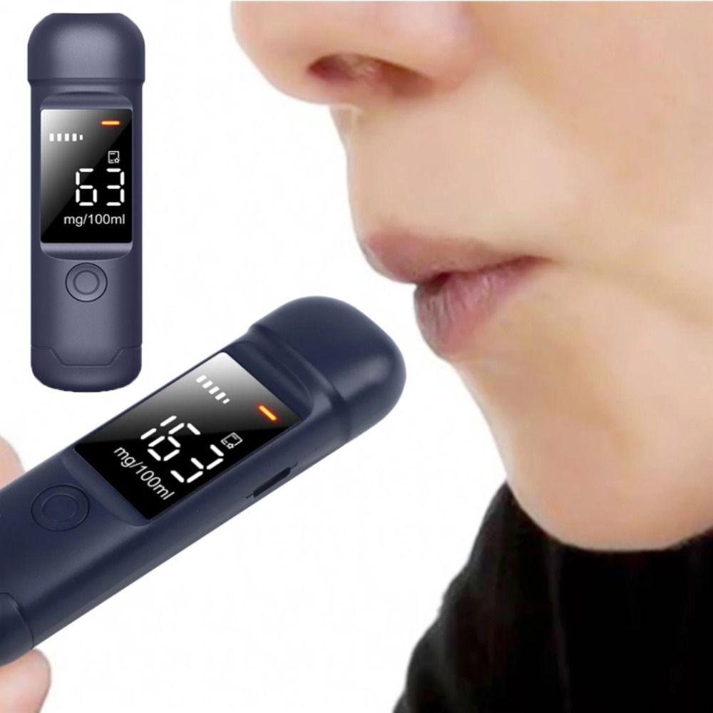 Rechargeable Automatic Alcohol Detection System LCD Display Breath Alcohol Tester  Portable Use