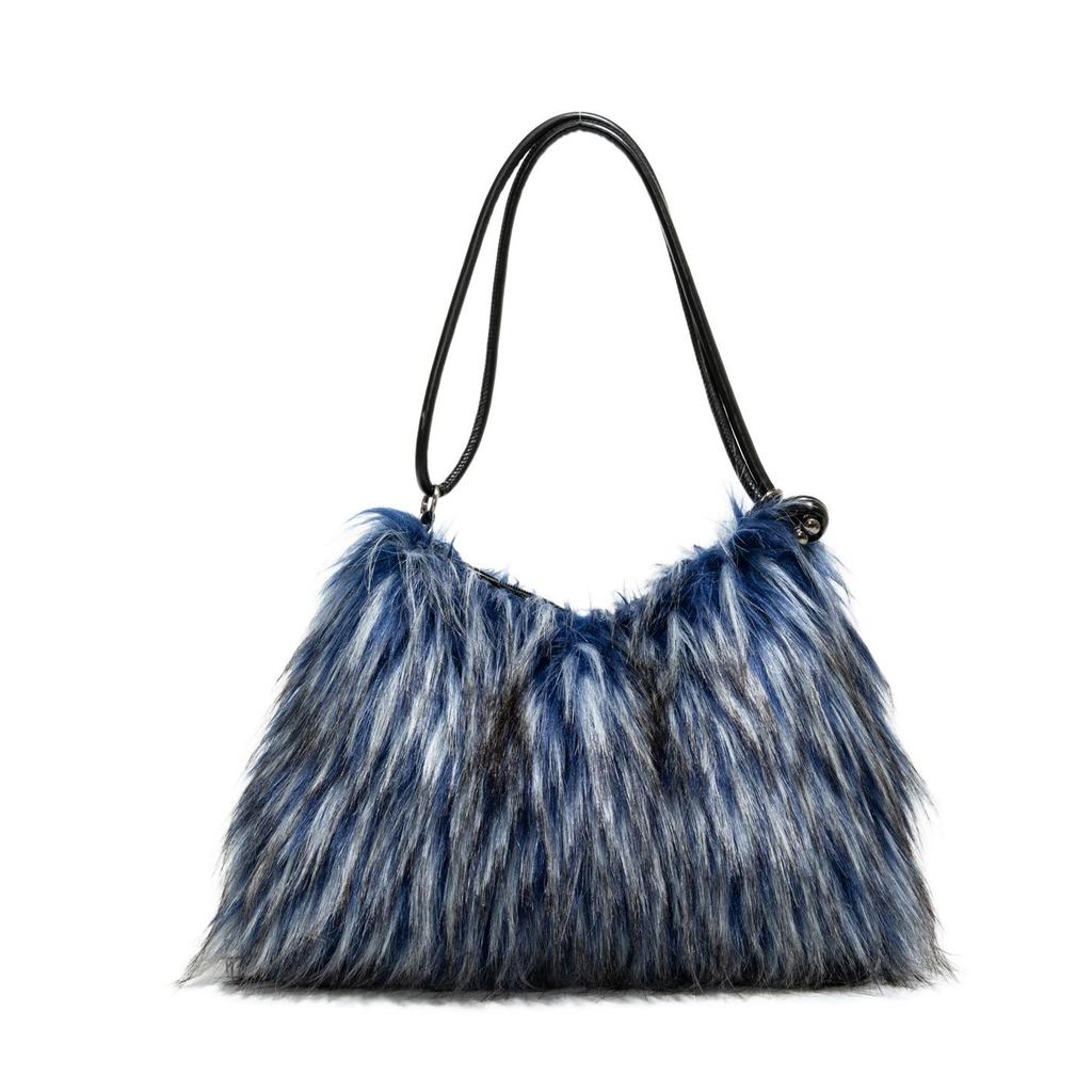 Chic Furry Crossbody Bag: Plush Autumn/Winter Handbag