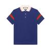 Polo Shirts Men's Blue Polo Collar Moderate 713997-XJETR-4030