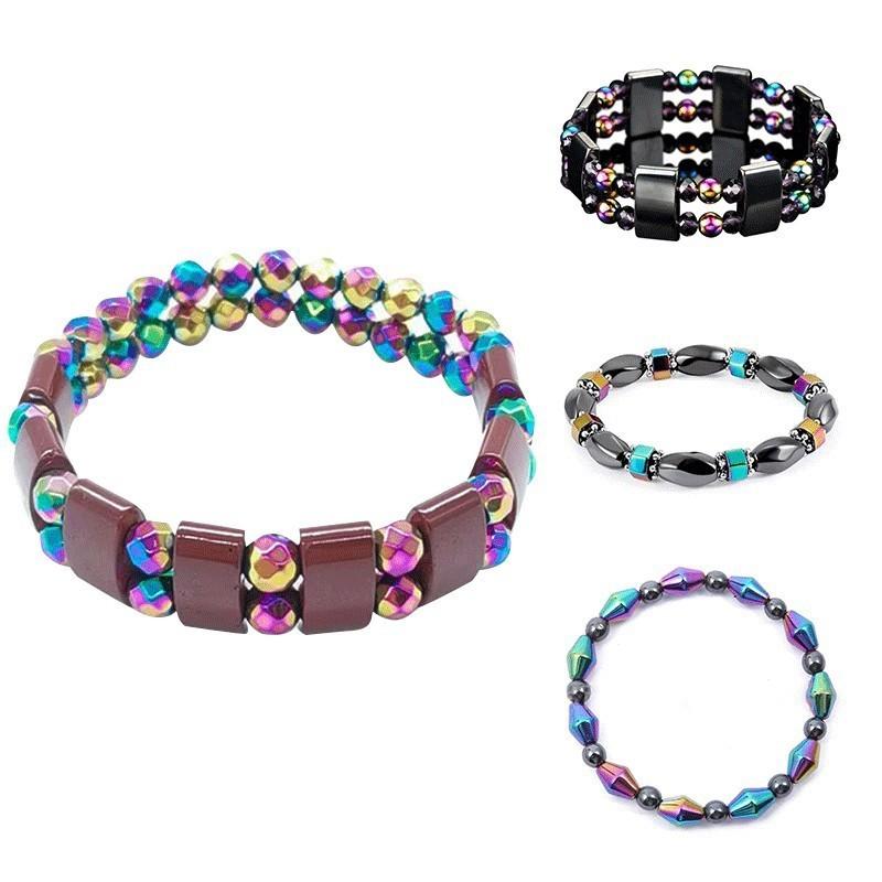 2022 Summer Collection Lhsl-059 Magnetic Stone Bracelet In Rainbow Colors Natural Style