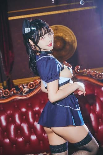 Clearstone Royal Nudie Cosplay Halloween Premium Police Costume, Women's, Navy