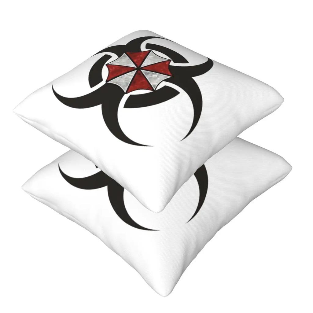 Umbrellas Biohazard Countermeasure 2 Pcs Square Pillowcase Pillow Cover Cushion Zip Decorative Comfort Throw Pillow For Home Car