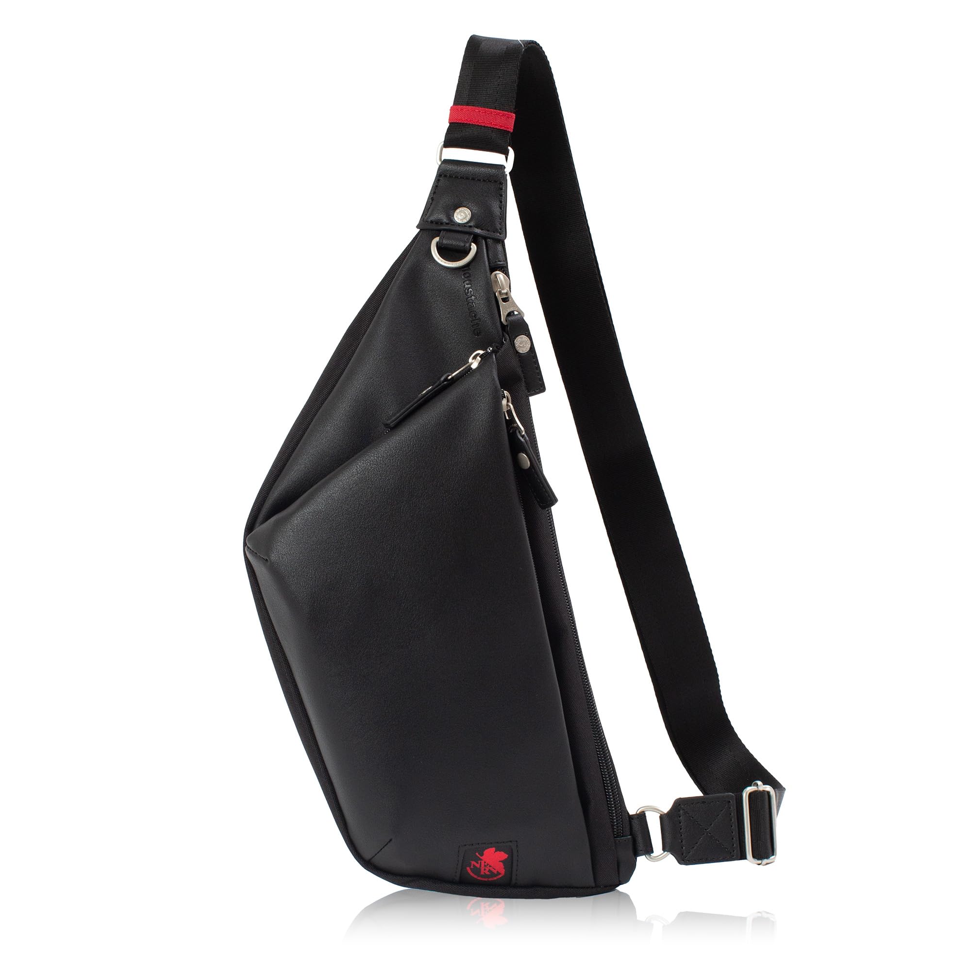 

Moustache Evangelion Collaboration Body Synthetic Leather and Bag, Thin, Polyester, JEZ-4486 (Black) чорний