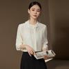 Women's Elegant Petal Collar Long Sleeve Blouse