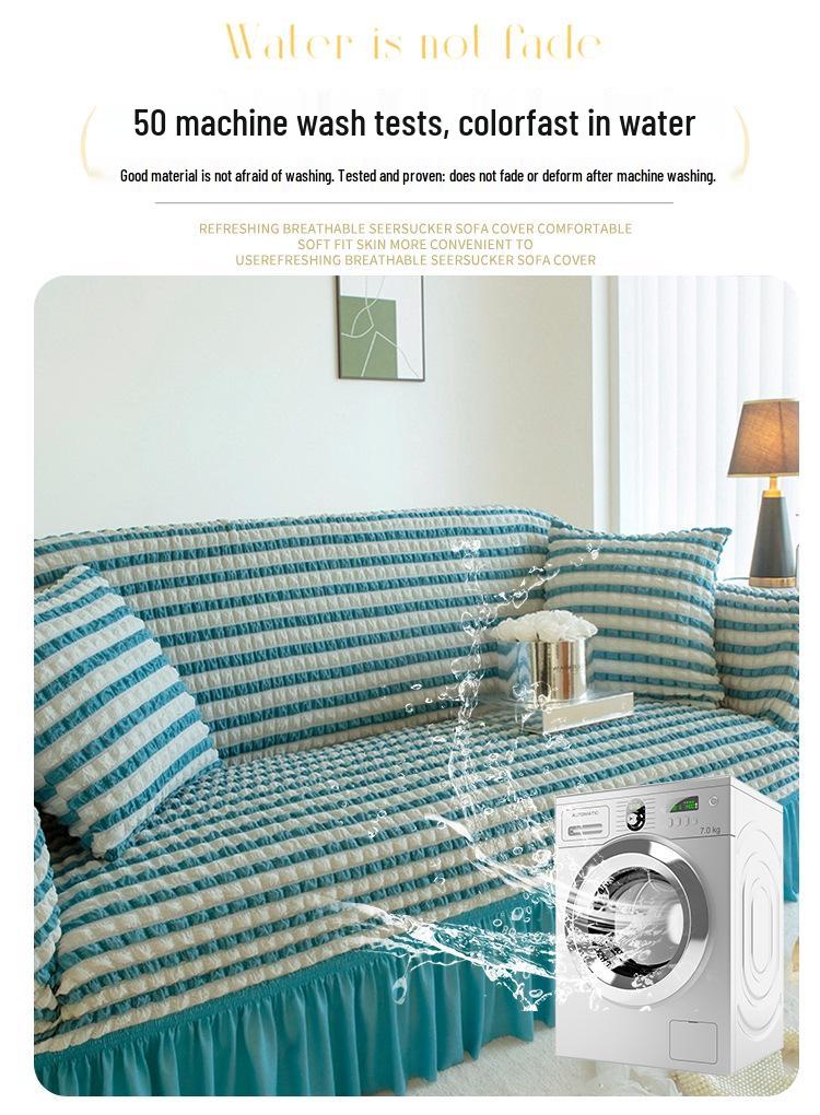 Anti-Slip Lace Gauze Sofa Cover - Thickened, Dustproof, All-Season Protection