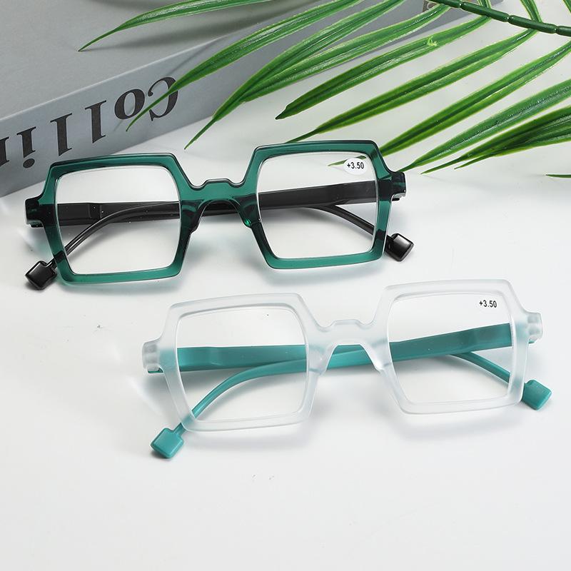 

1PC Oversized Square Reading Glasses Men Women Portable Large Frame High-definition Presbyopia Eyeglasses Diopter 1~+ 4.0 gafas