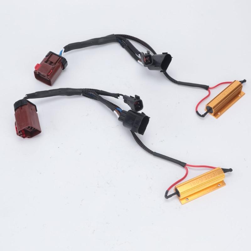 LED Tail Light Wiring Adapter for 2009-2018 1500 2500 3500 with Attached End Fittings and Two Finned Modules, Built to Link Existing Halogen Tail