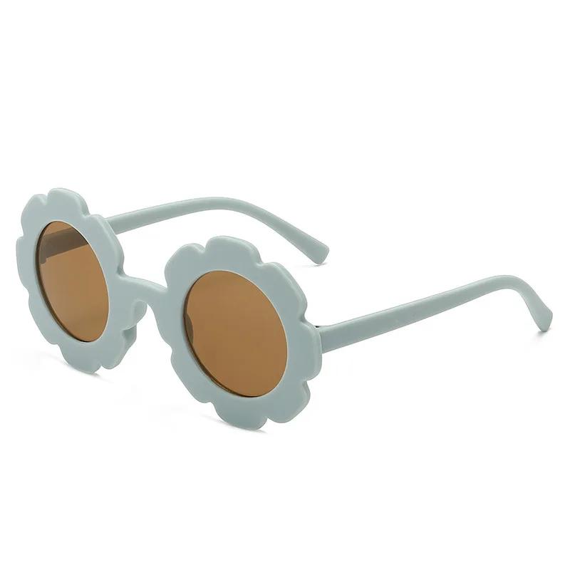 New Sun Flower Round Cute Kids Sunglasses Uv400 For Boy Girls Toddler Lovely Baby Sun Glasses Children